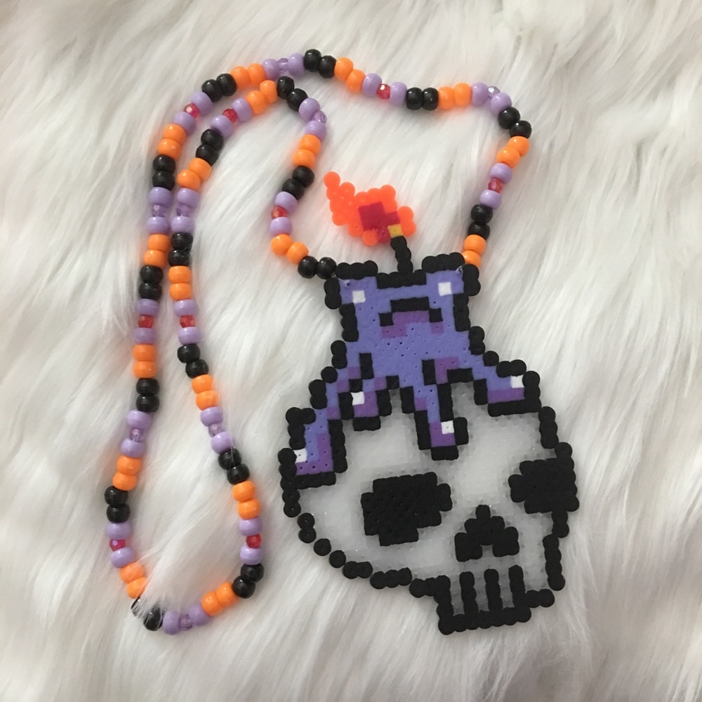 🎃☠️🔮W!tch B!tch Perler Necklace 🔮☠️🎃